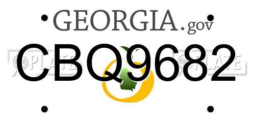 CBQ9682 Georgia License Plate