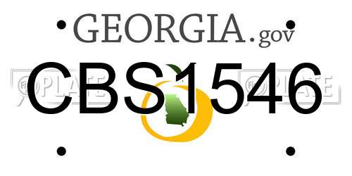 CBS1546 Georgia License Plate