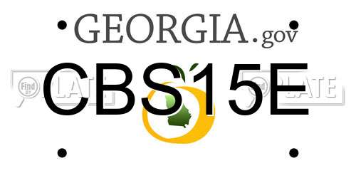 CBS15E Georgia License Plate
