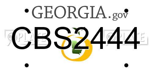 CBS2444 Georgia License Plate