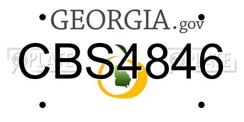 CBS4846 Georgia License Plate