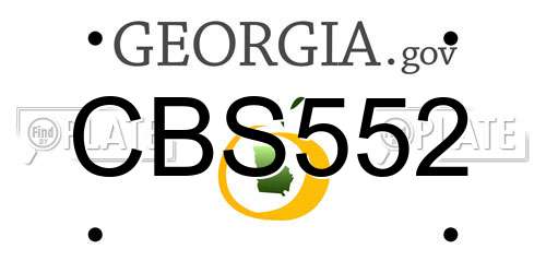 CBS552 Georgia License Plate