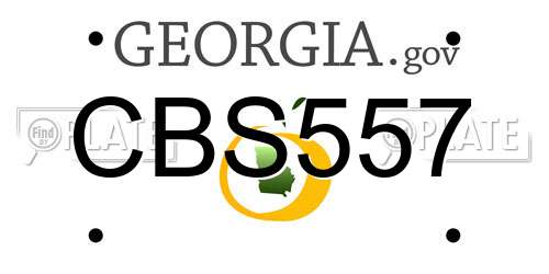 CBS557 Georgia License Plate