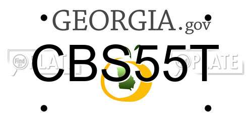 CBS55T Georgia License Plate