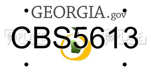 CBS5613 Georgia License Plate