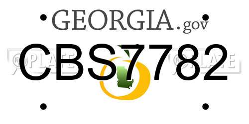 CBS7782 Georgia License Plate