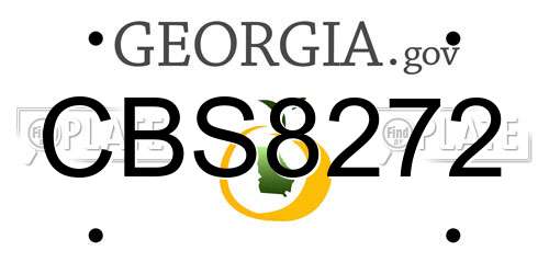 CBS8272 Georgia License Plate