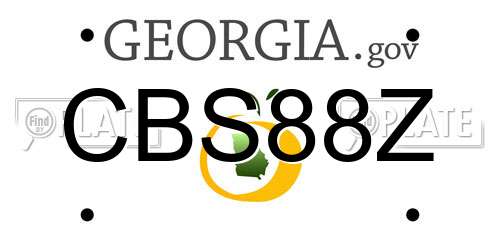 CBS88Z Georgia License Plate