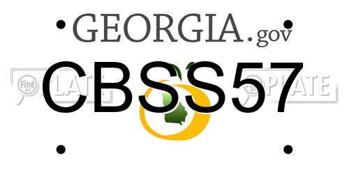 CBSS57 Georgia License Plate