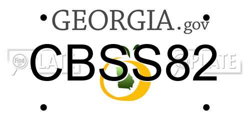 CBSS82 Georgia License Plate