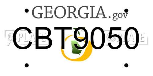 CBT9050 Georgia License Plate