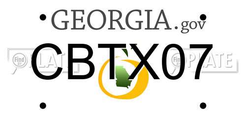 CBTX07 Georgia License Plate