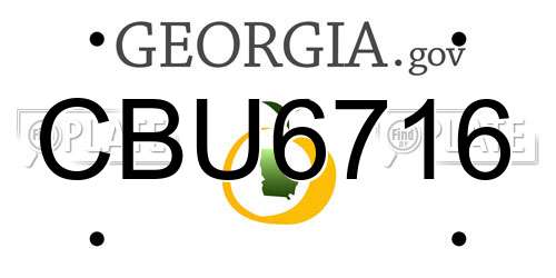 CBU6716 Georgia License Plate