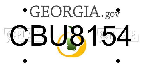 CBU8154 Georgia License Plate