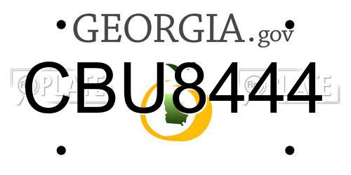 CBU8444 Georgia License Plate