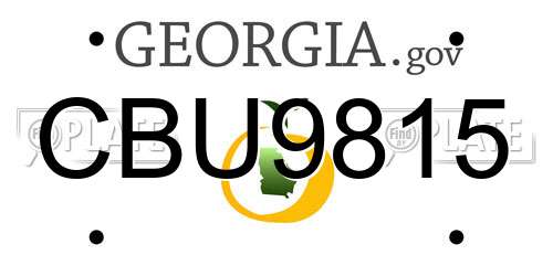 CBU9815 Georgia License Plate