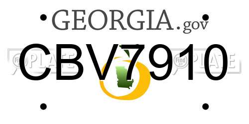 CBV7910 Georgia License Plate