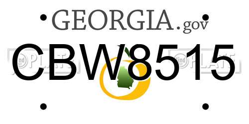 CBW8515 Georgia License Plate