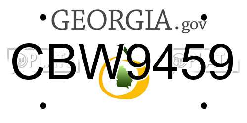 CBW9459 Georgia License Plate