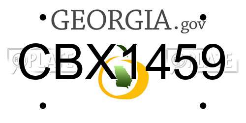 CBX1459 Georgia License Plate