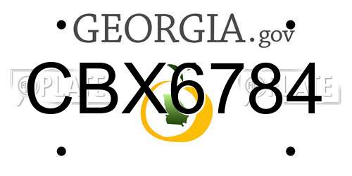 CBX6784 Georgia License Plate