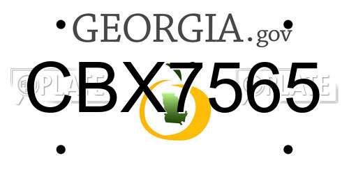 CBX7565 Georgia License Plate