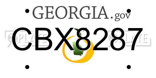 CBX8287 Georgia License Plate