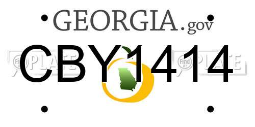 CBY1414 Georgia License Plate