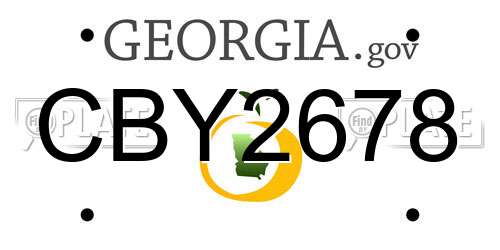 CBY2678 Georgia License Plate