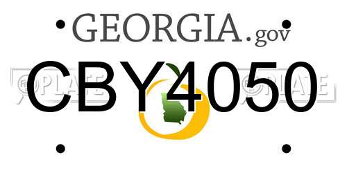 CBY4050 Georgia License Plate