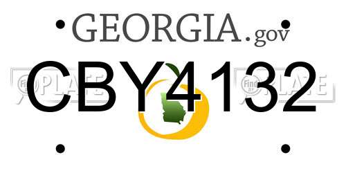 CBY4132 Georgia License Plate