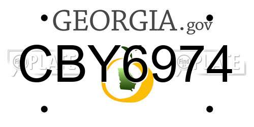 CBY6974 Georgia License Plate