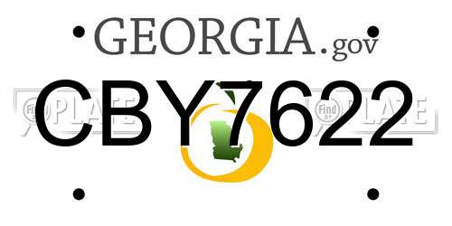 CBY7622 Georgia License Plate