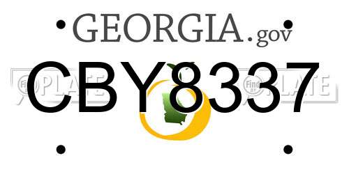 CBY8337 Georgia License Plate