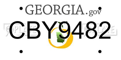CBY9482 Georgia License Plate