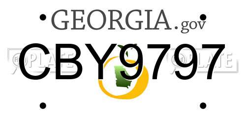 CBY9797 Georgia License Plate