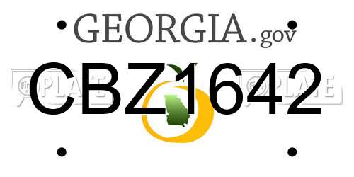 CBZ1642 Georgia License Plate