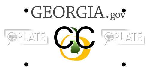 CC Georgia License Plate