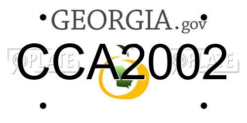 CCA2002 Georgia License Plate