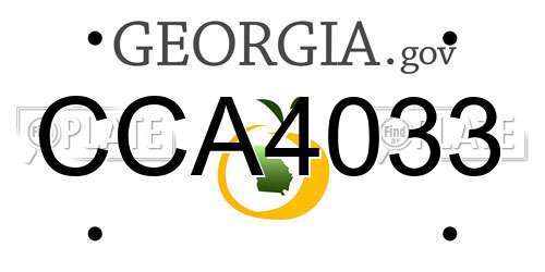 CCA4033 Georgia License Plate