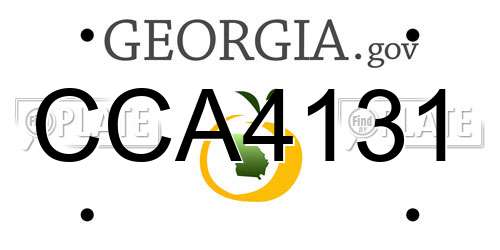 CCA4131 Georgia License Plate