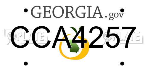 CCA4257 Georgia License Plate