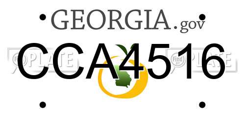 CCA4516 Georgia License Plate