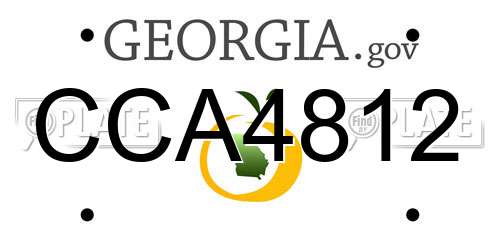 CCA4812 Georgia License Plate