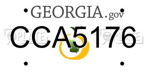 CCA5176 Georgia License Plate