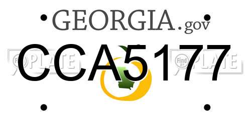 CCA5177 Georgia License Plate