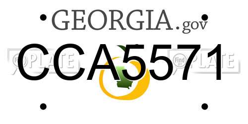 CCA5571 Georgia License Plate
