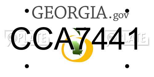 CCA7441 Georgia License Plate