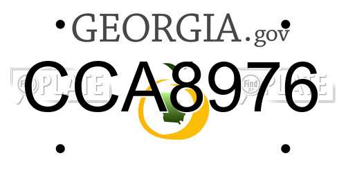 CCA8976 Georgia License Plate