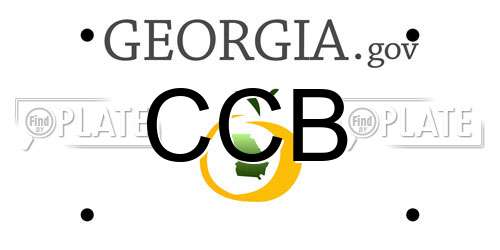 CCB Georgia License Plate